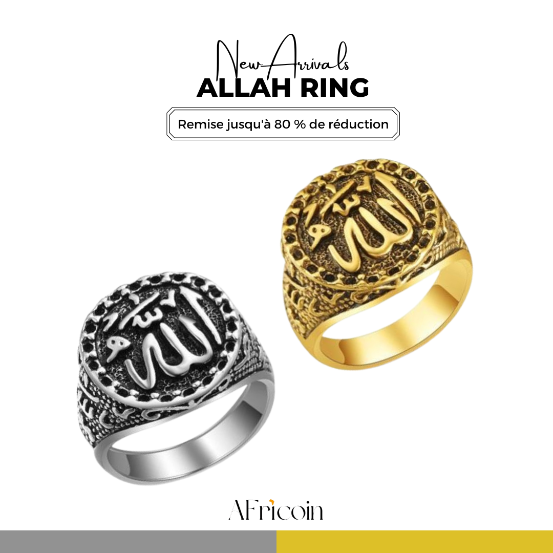 Élégante Bague Islamique Allah - Affirmez votre foi