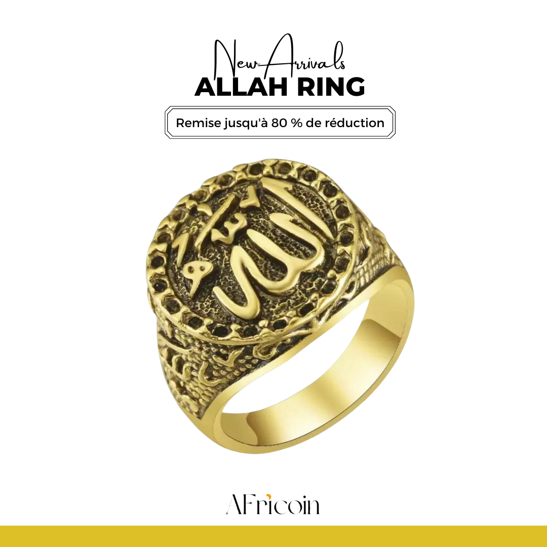 Élégante Bague Islamique Allah - Affirmez votre foi