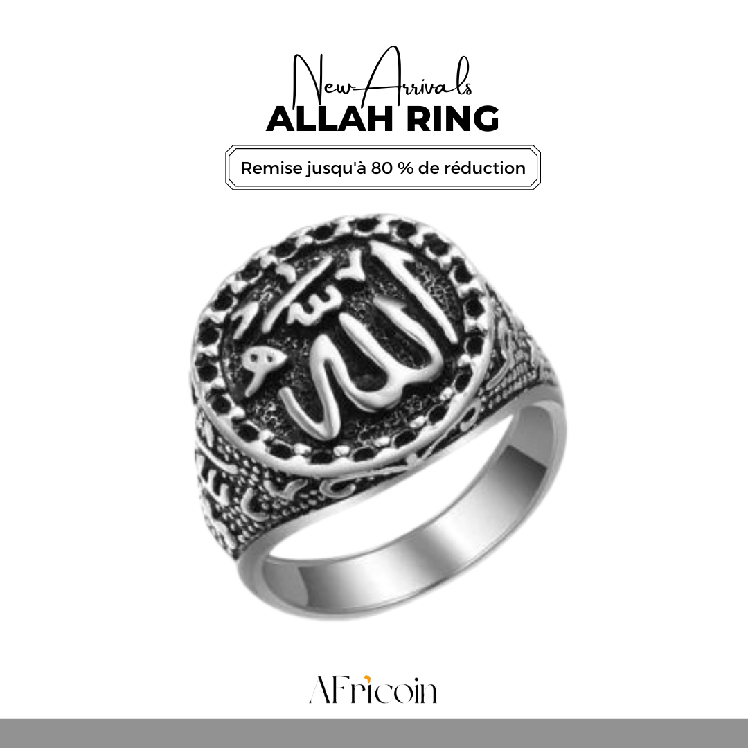 Élégante Bague Islamique Allah - Affirmez votre foi