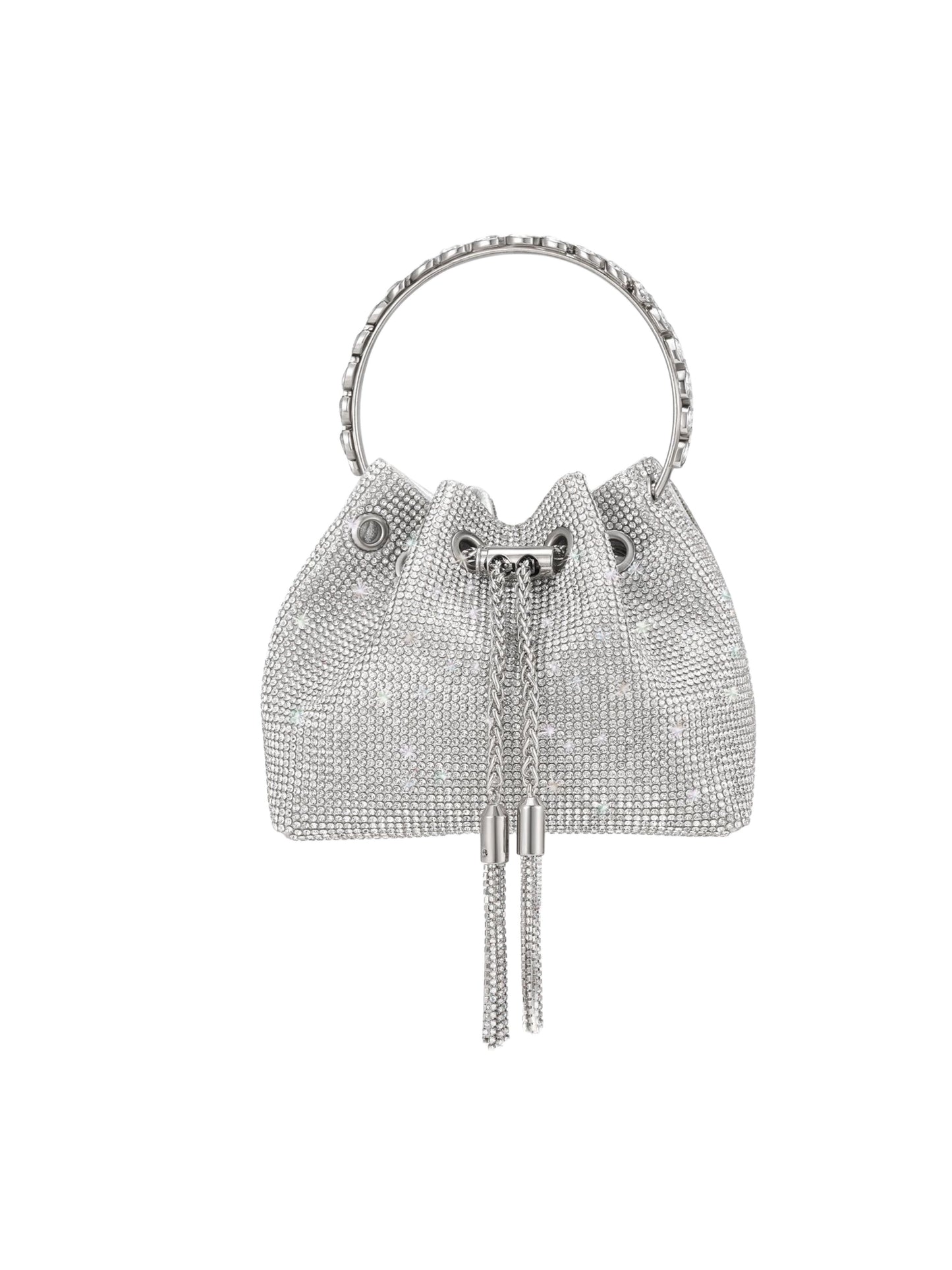 Luxury Bucket Clutch Purse Crystal Rhinestone Shoulder Bag