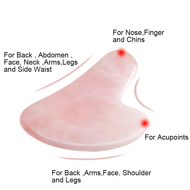 Natural jade Stone Massage for Face Gua Sha Facial Skin Neck Thin Face Lifting
