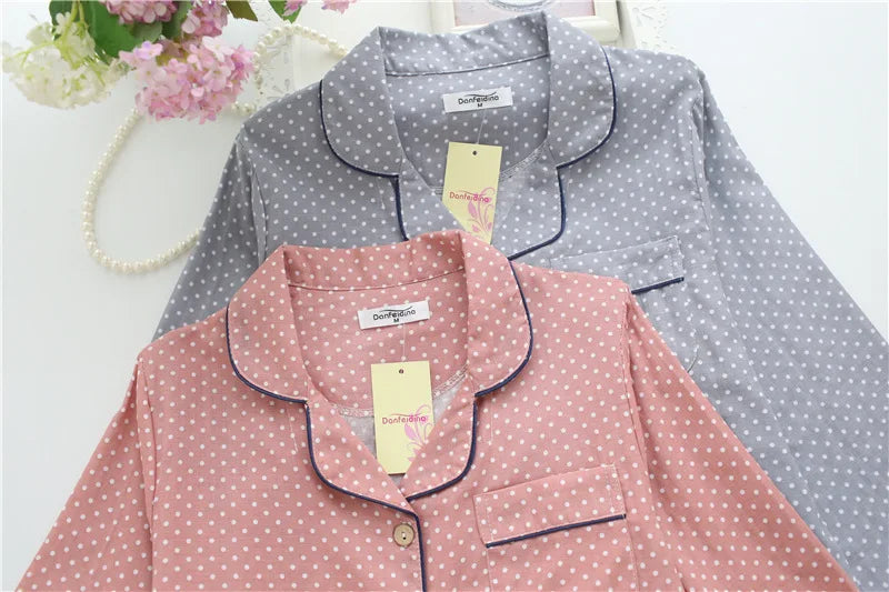 Cotton long sleeve casual sleepwear