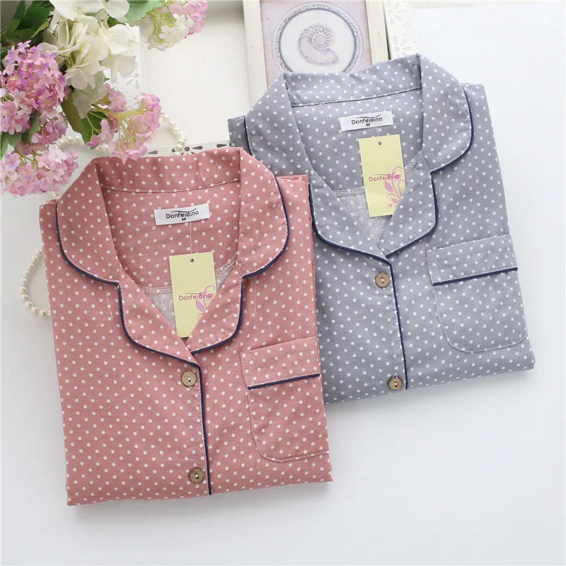Cotton long sleeve casual sleepwear