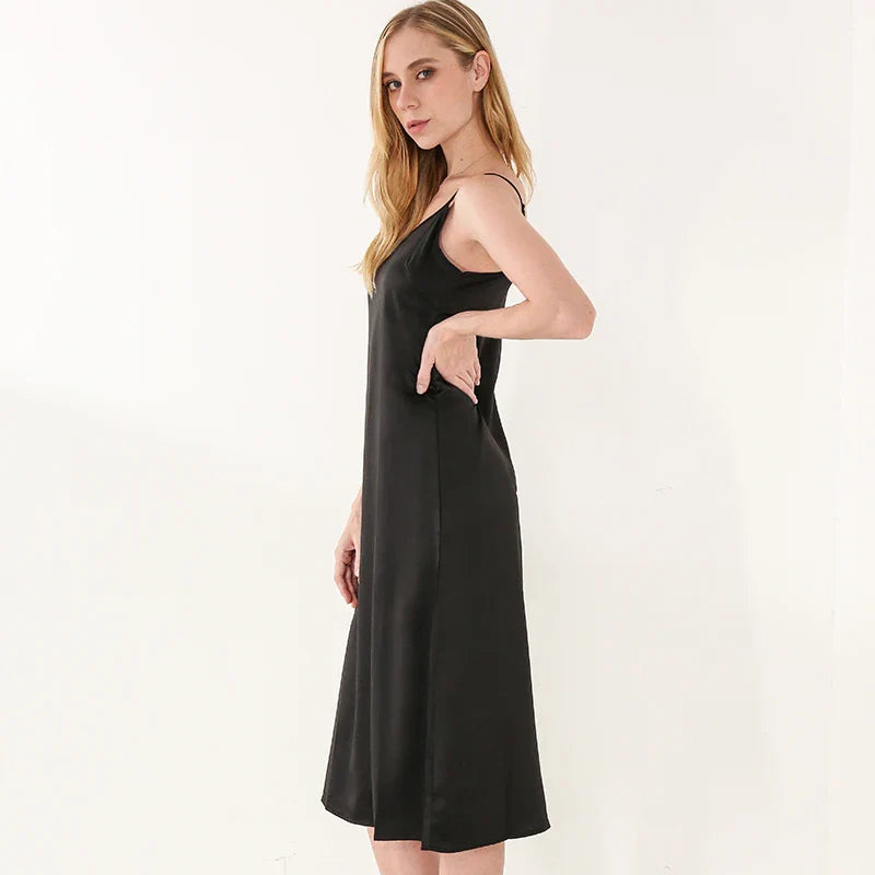 Elegant Dresses Strap Satin