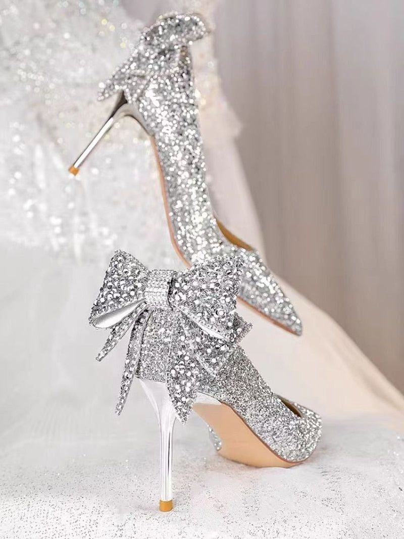Butterfly Knot High Heel Elegant Women's Shoes