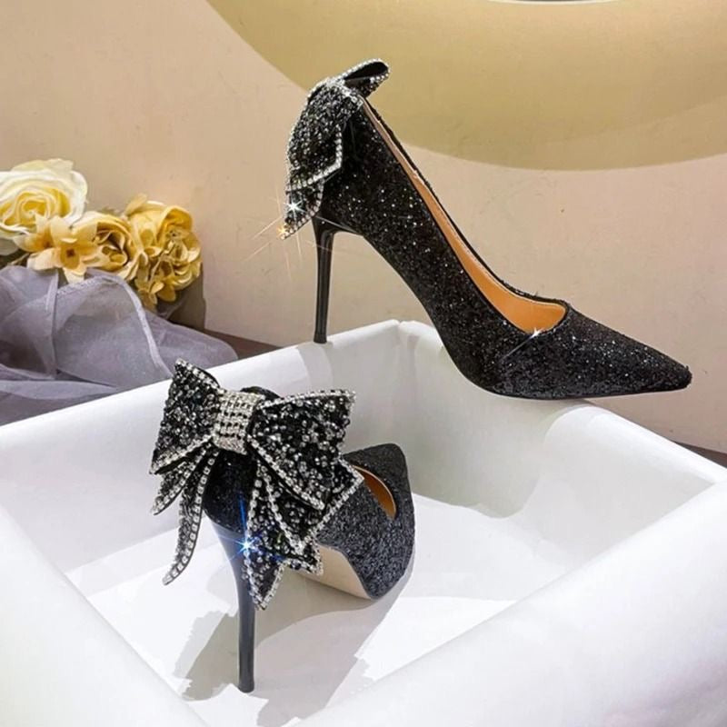 Butterfly Knot High Heel Elegant Women's Shoes