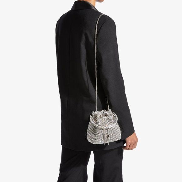 Luxury Bucket Clutch Purse Crystal Rhinestone Shoulder Bag