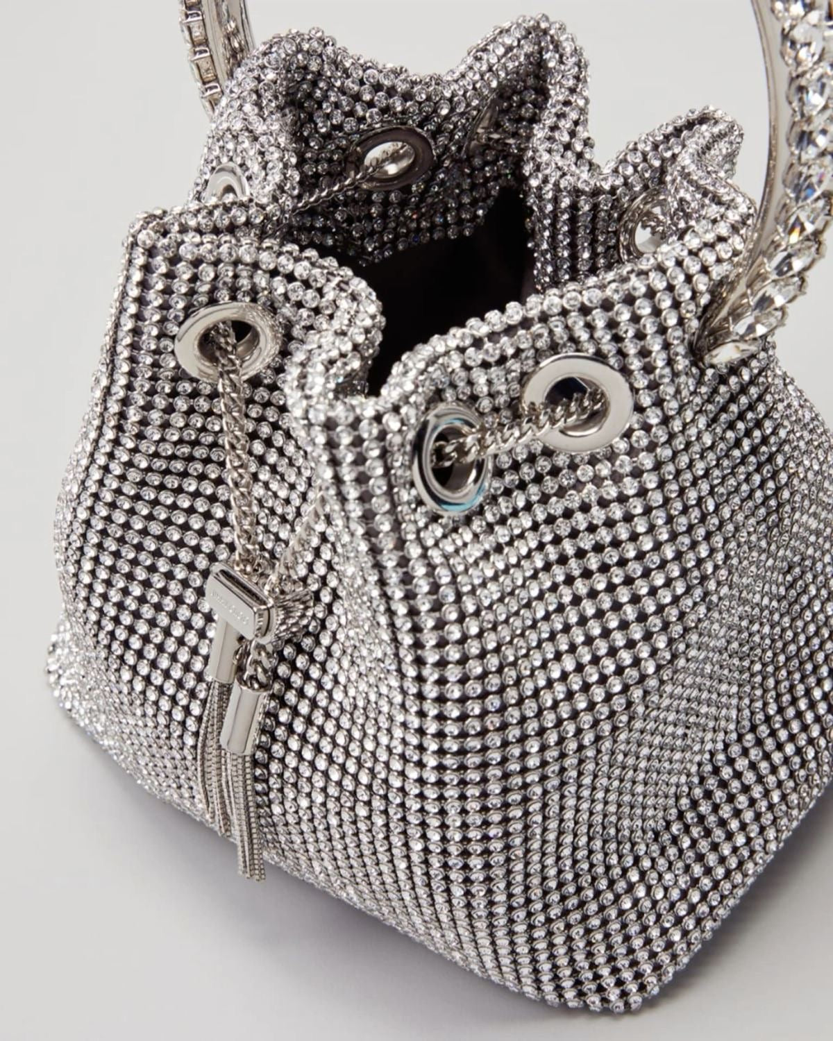 Luxury Bucket Clutch Purse Crystal Rhinestone Shoulder Bag