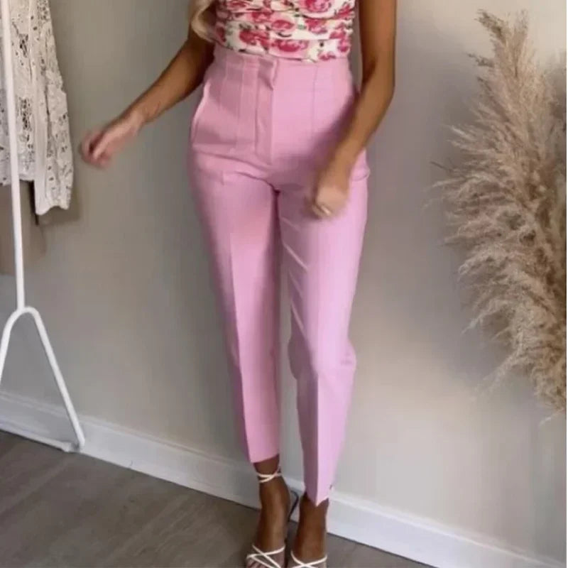 Office Wear High waist Pants for Women Formal Pants
