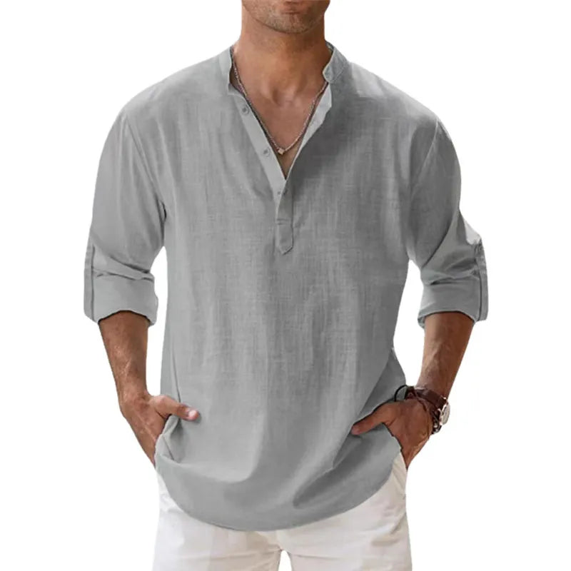 Cotton Linen Shirts for Men
