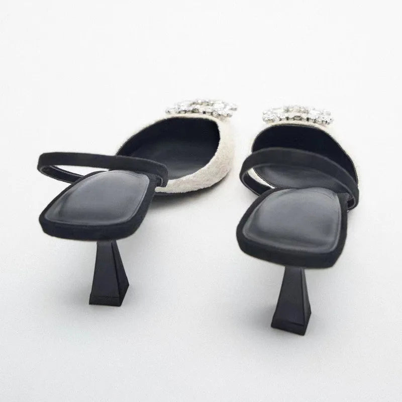 Women High heel Shoes Shiny Rhinestone
