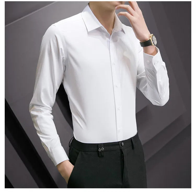 Men Solid Color Shirt