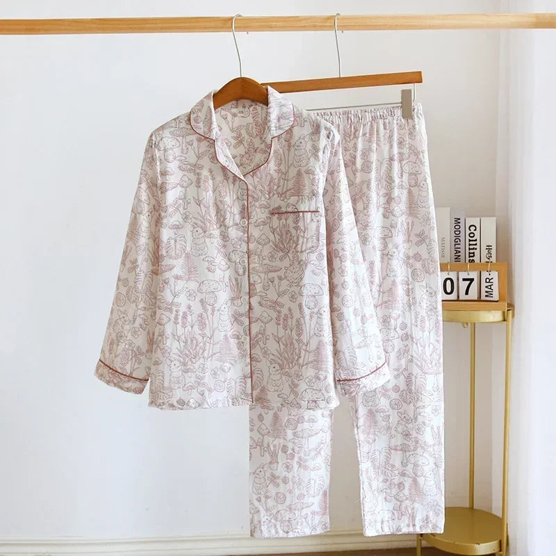 Cotton long sleeve casual sleepwear