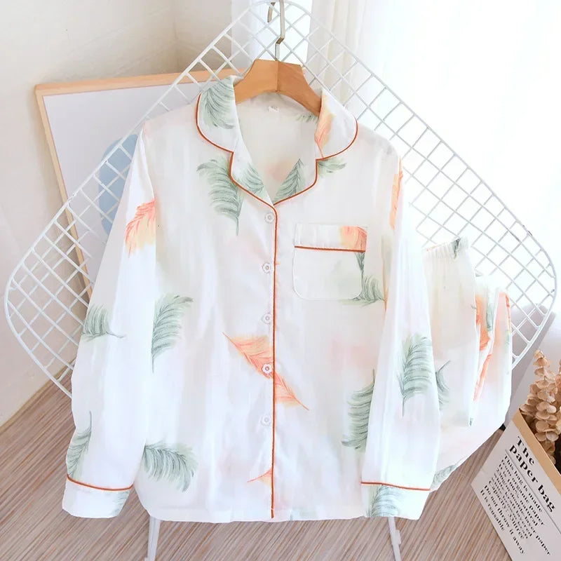 Cotton long sleeve casual sleepwear