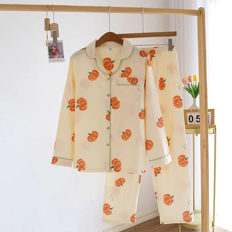 Cotton long sleeve casual sleepwear