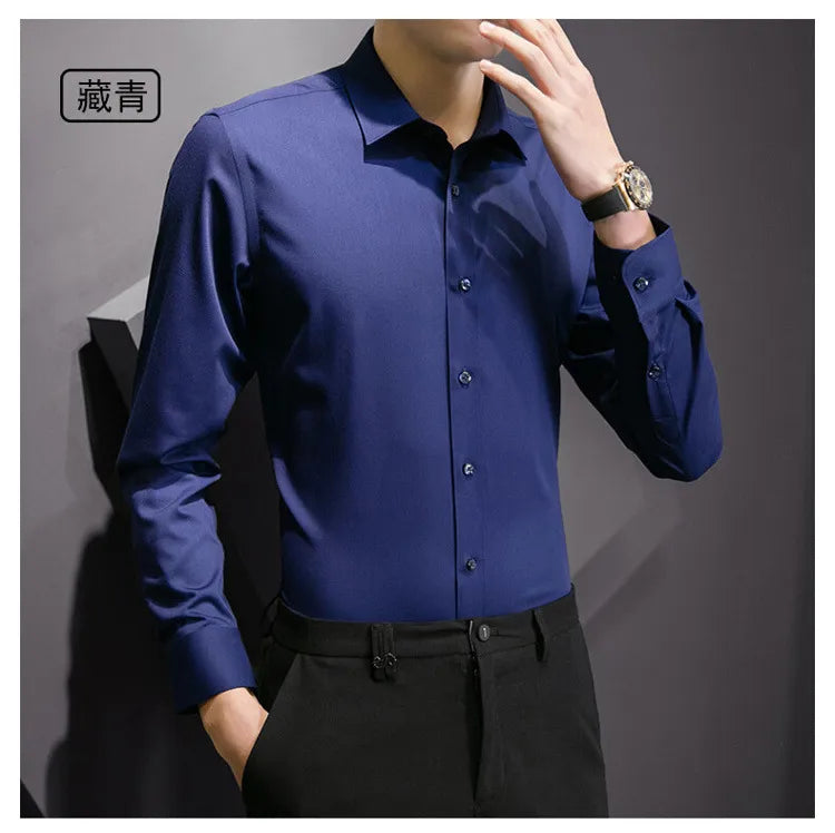 Men Solid Color Shirt