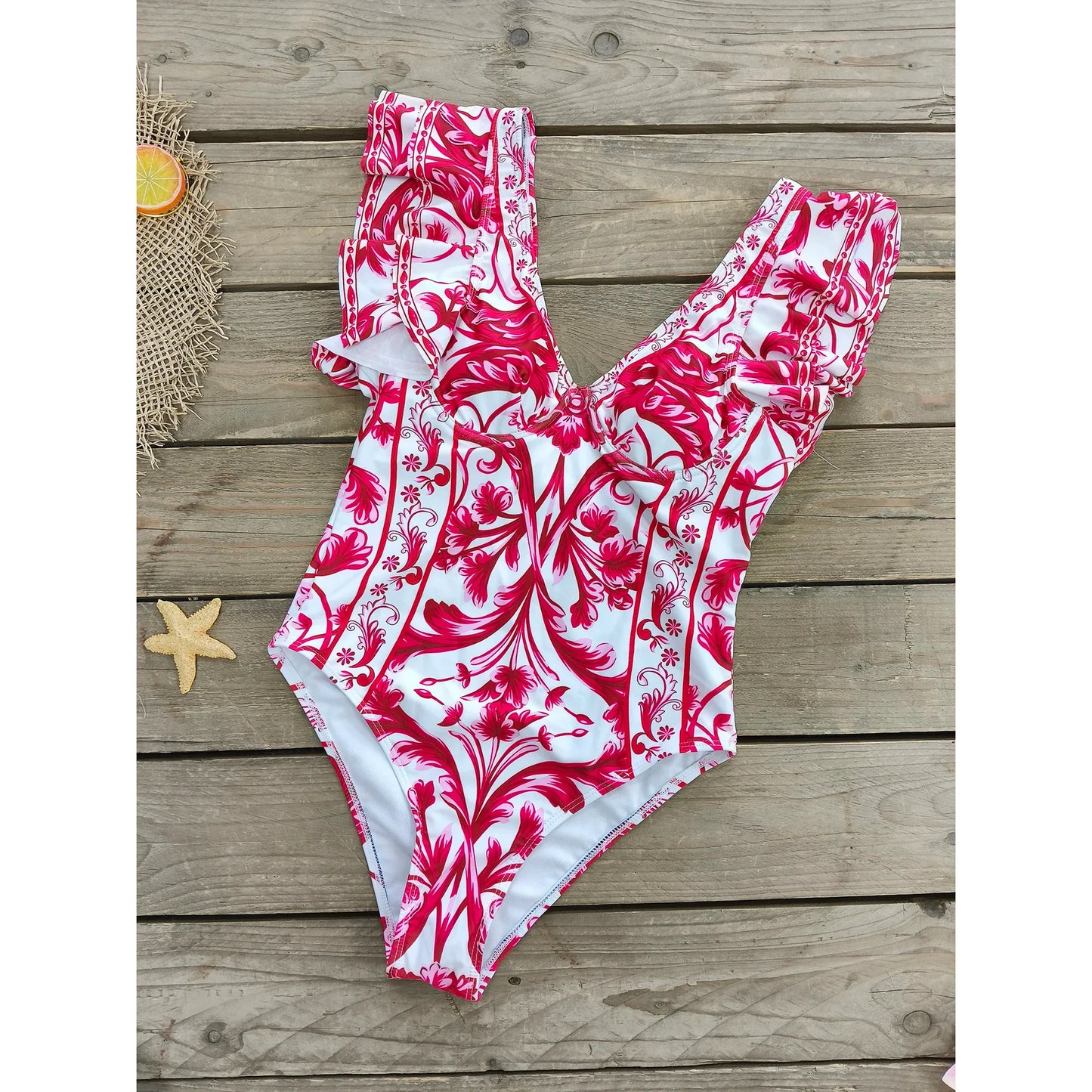 Women Swimwear 2PC Swimsuit Ruffle