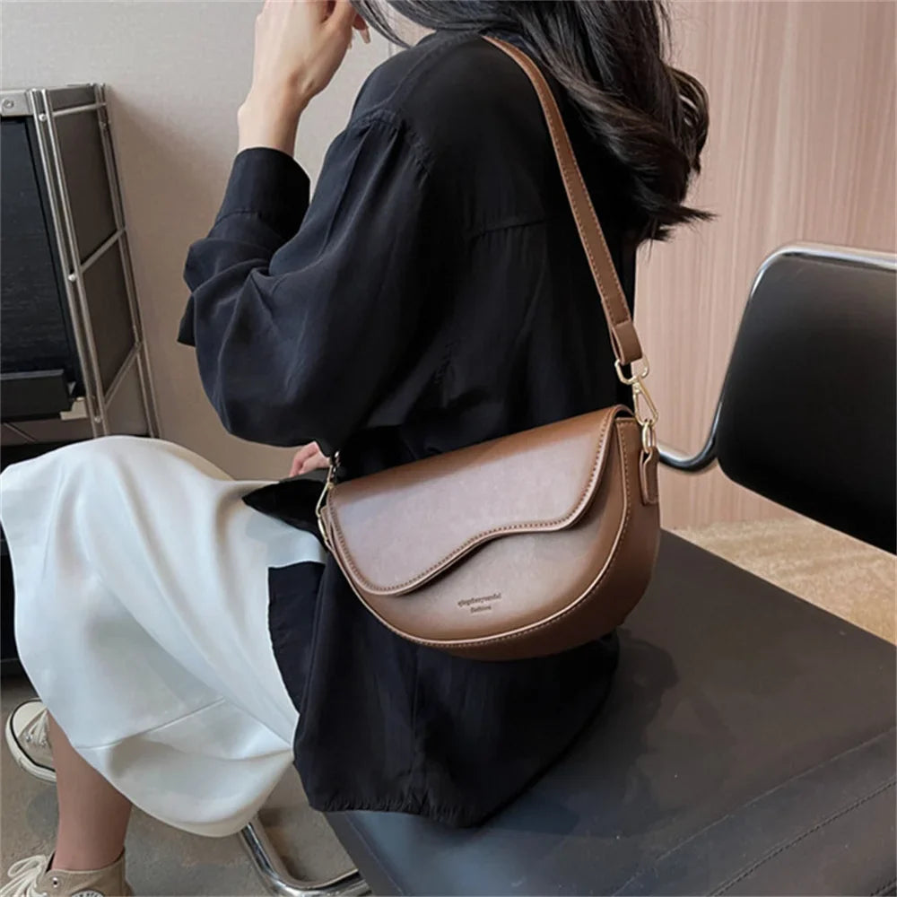 Square Bag Women's Shoulder Bag Wide Shoulder Strap
