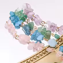 Corde à cheveux tressée en pierre naturelle