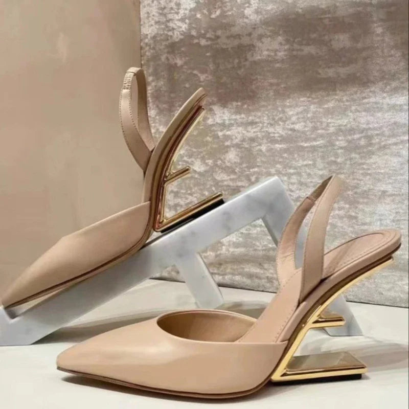 Shaped Heel Pointed Toe Shoes