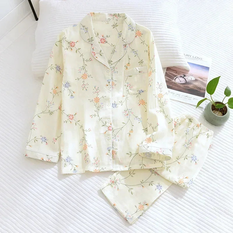 Cotton long sleeve casual sleepwear