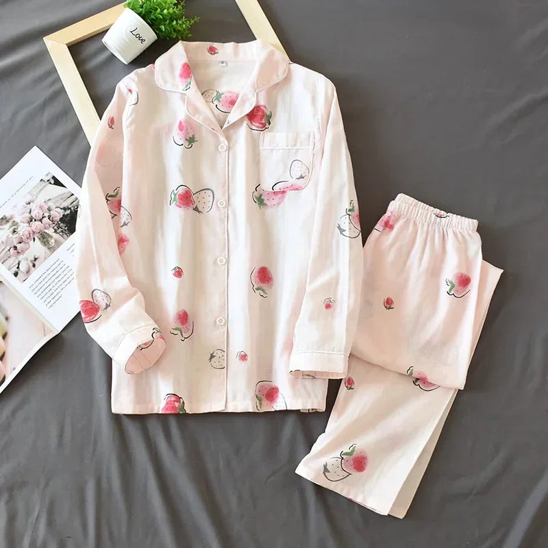 Cotton long sleeve casual sleepwear