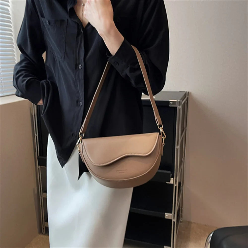 Square Bag Women's Shoulder Bag Wide Shoulder Strap