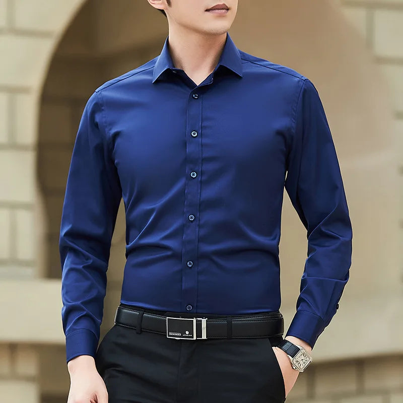 Men Solid Color Shirt