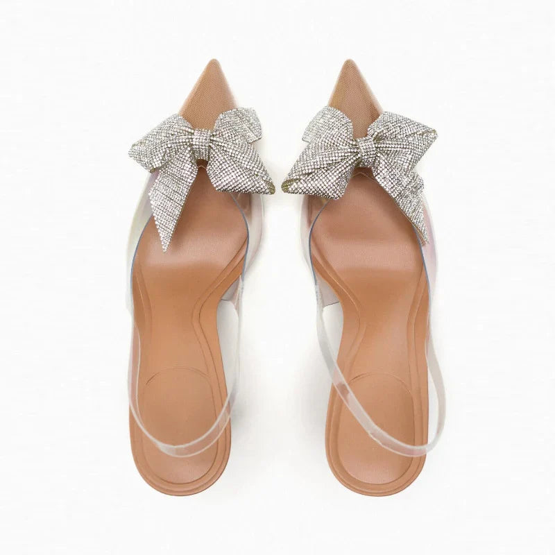 Women's Pointed Slingback Transparent High-heel