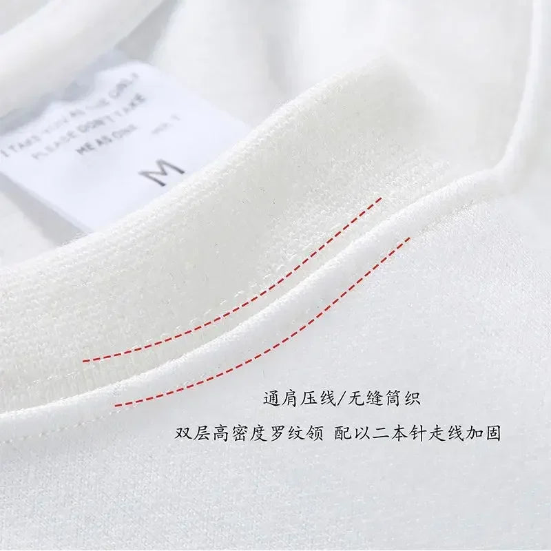 Black White Pure Cotton T-shirt