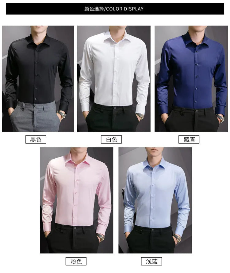 Men Solid Color Shirt