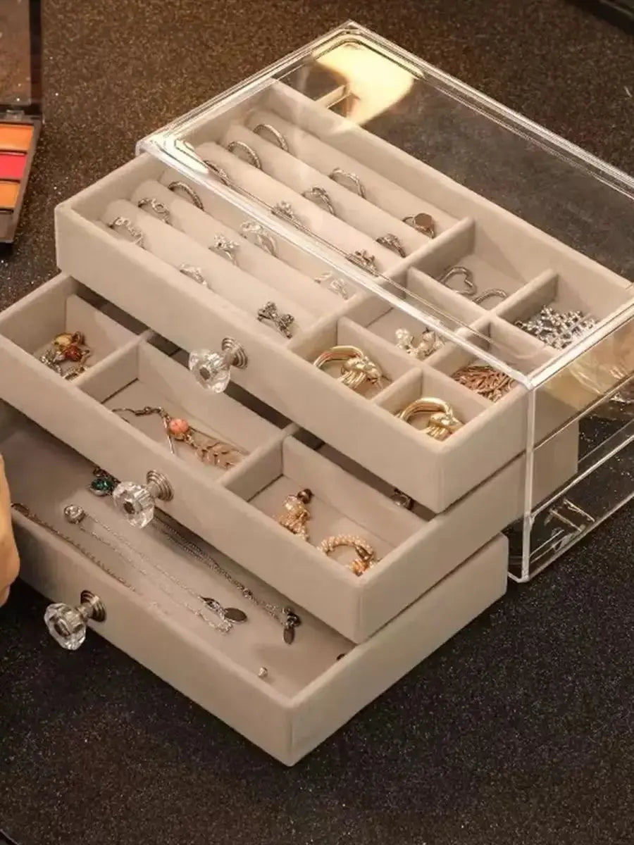 Three layers Plastic Jewelry Box