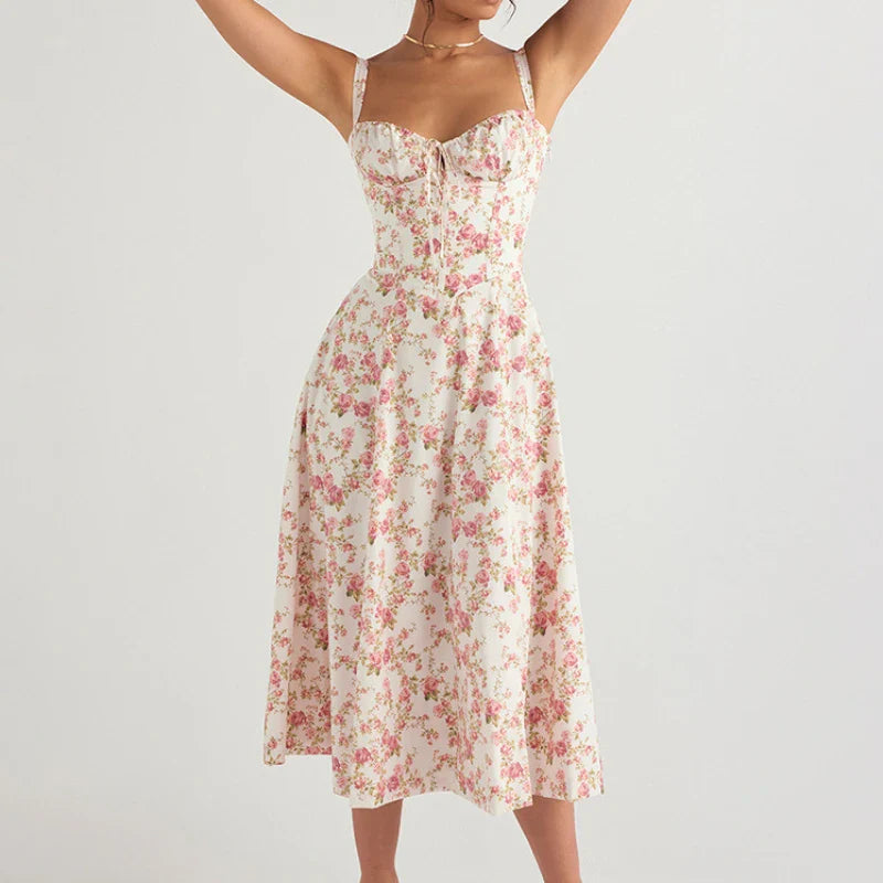Sleeveless Vintage A Line Beach Dresses