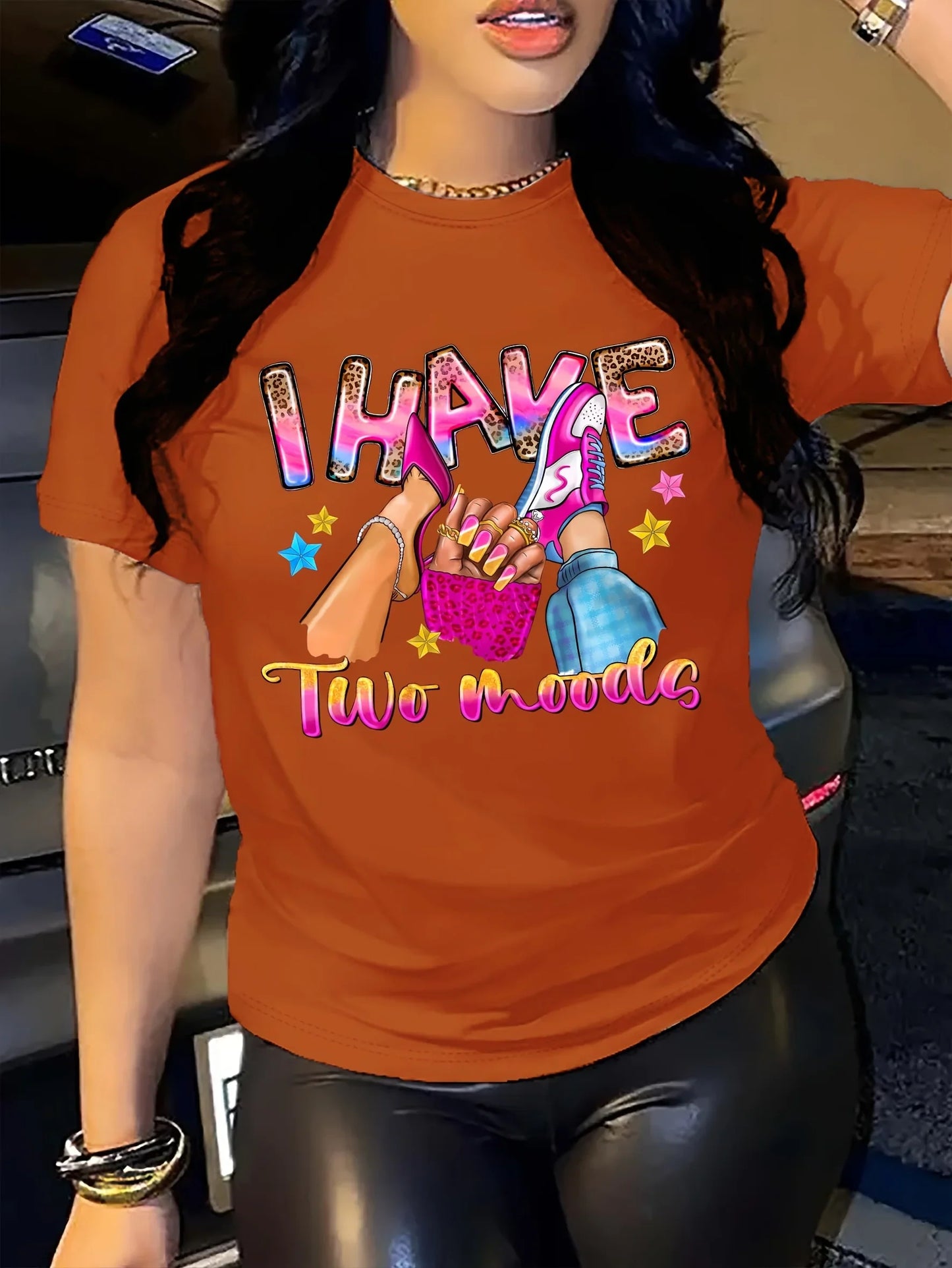 Sneaker Girl Graphic Print T-shirt