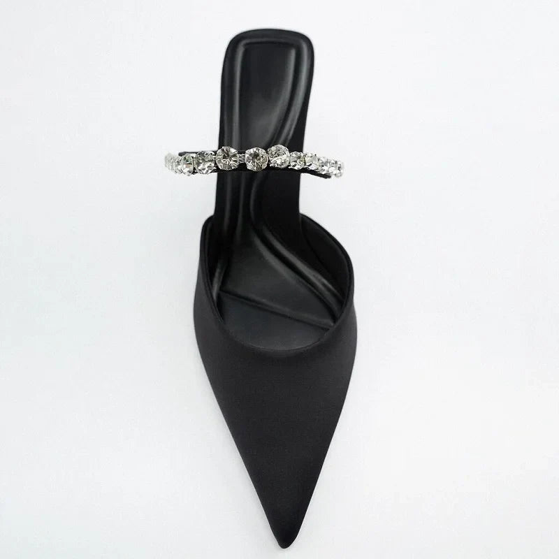 Black Slingback Heels Woman