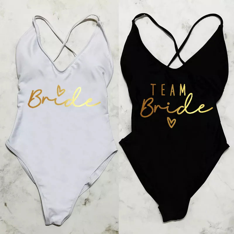 One Piece Swimsuit Women Bride & Team Bride