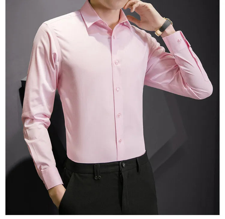 Men Solid Color Shirt