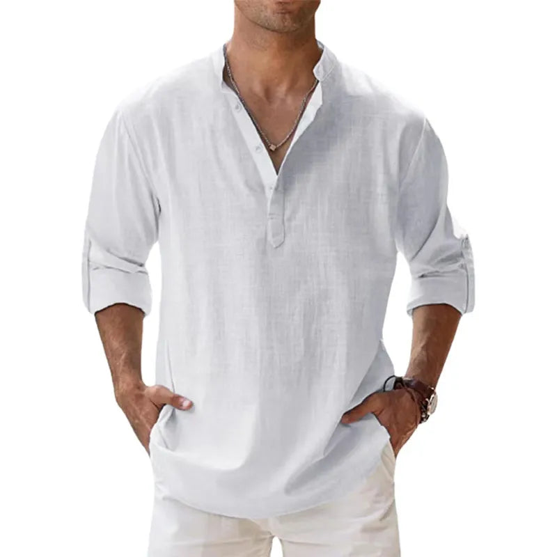 Cotton Linen Shirts for Men