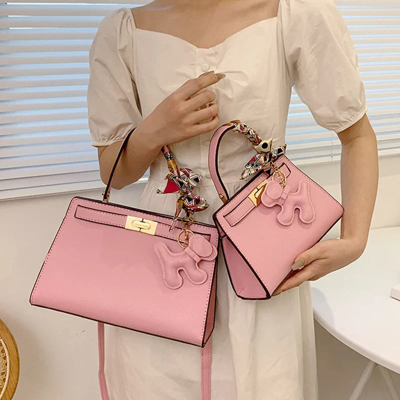 Women Handbag Solid Leather