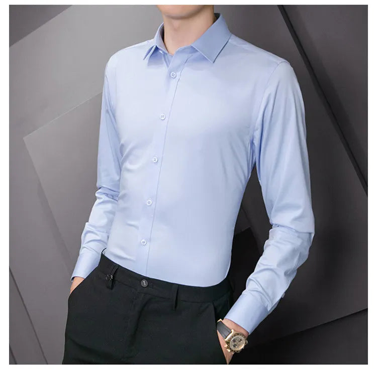 Men Solid Color Shirt