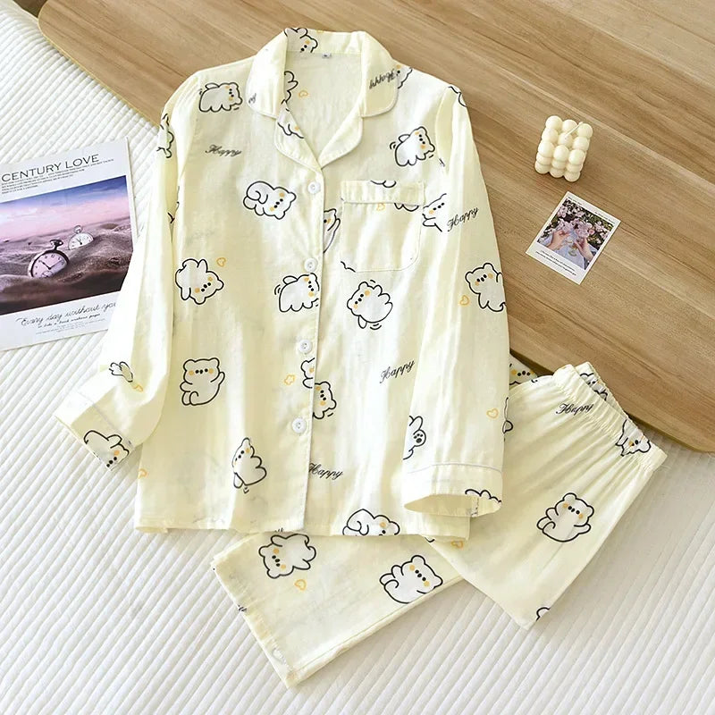 Cotton long sleeve casual sleepwear