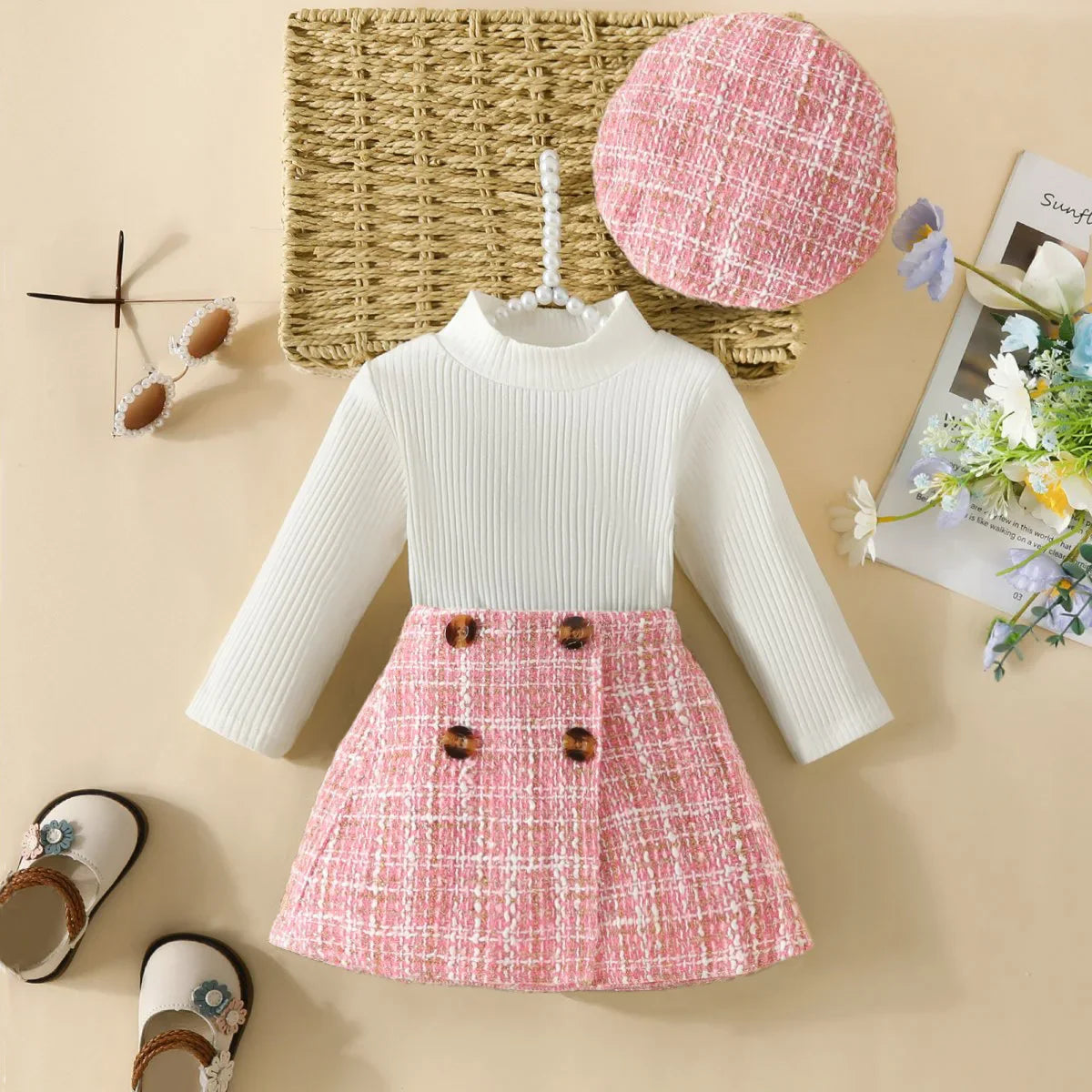 Infant Spring Autumn Long Sleeve Top andDress Set 6-18months Baby Girl