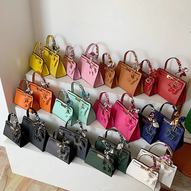 Women Handbag Solid Leather
