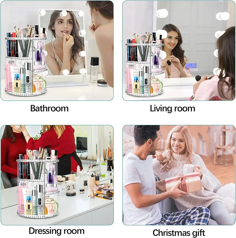 Large Rotating Makeup Organizer