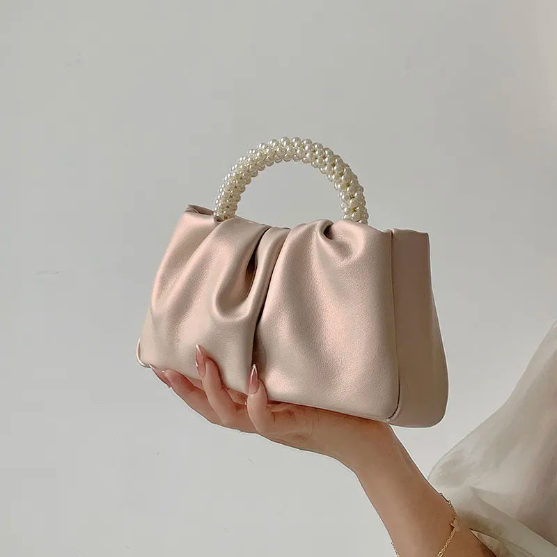 Pearl Handle Women Purse