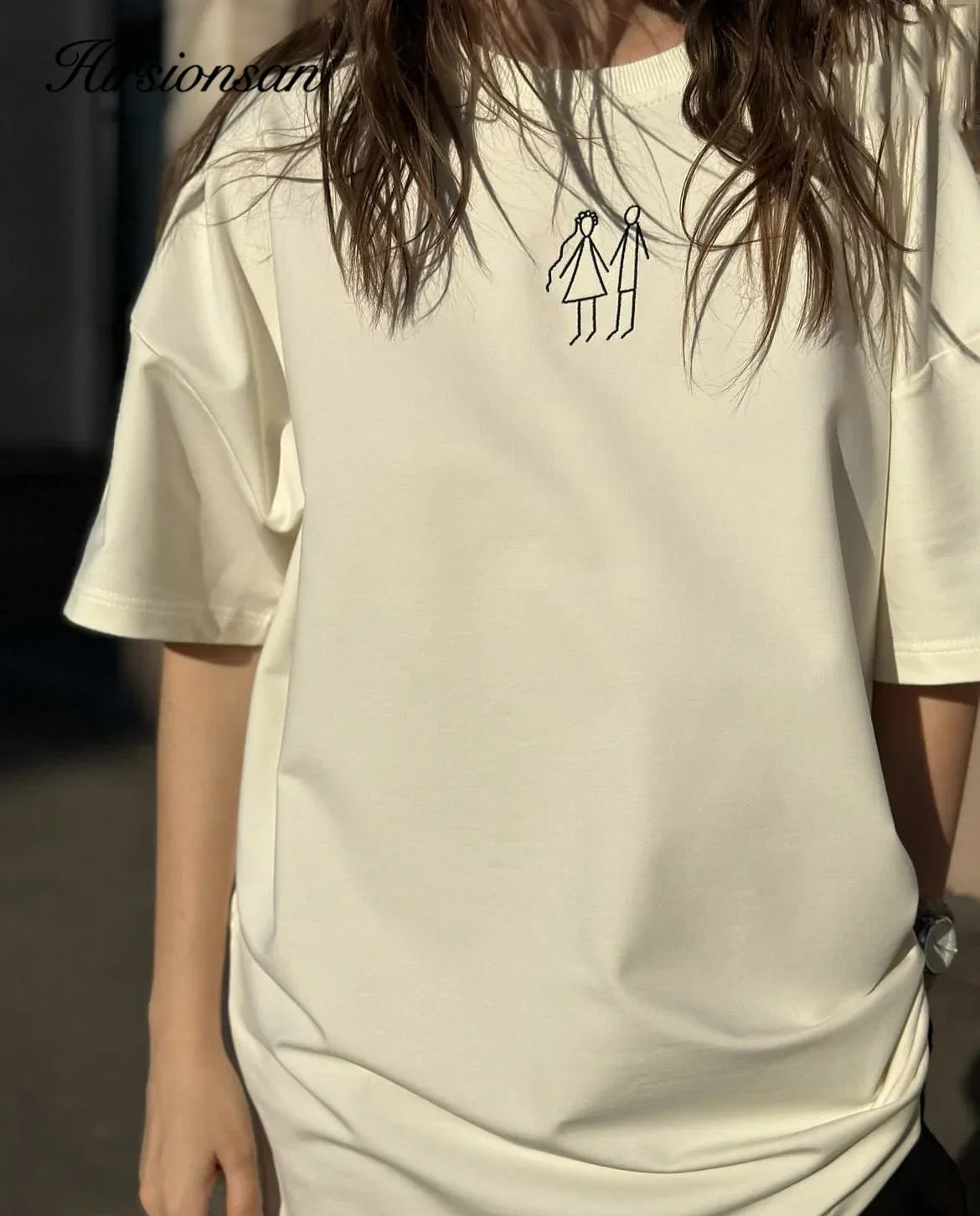 Graffiti Printed Women Summer Loose Casual Soft T Shirt