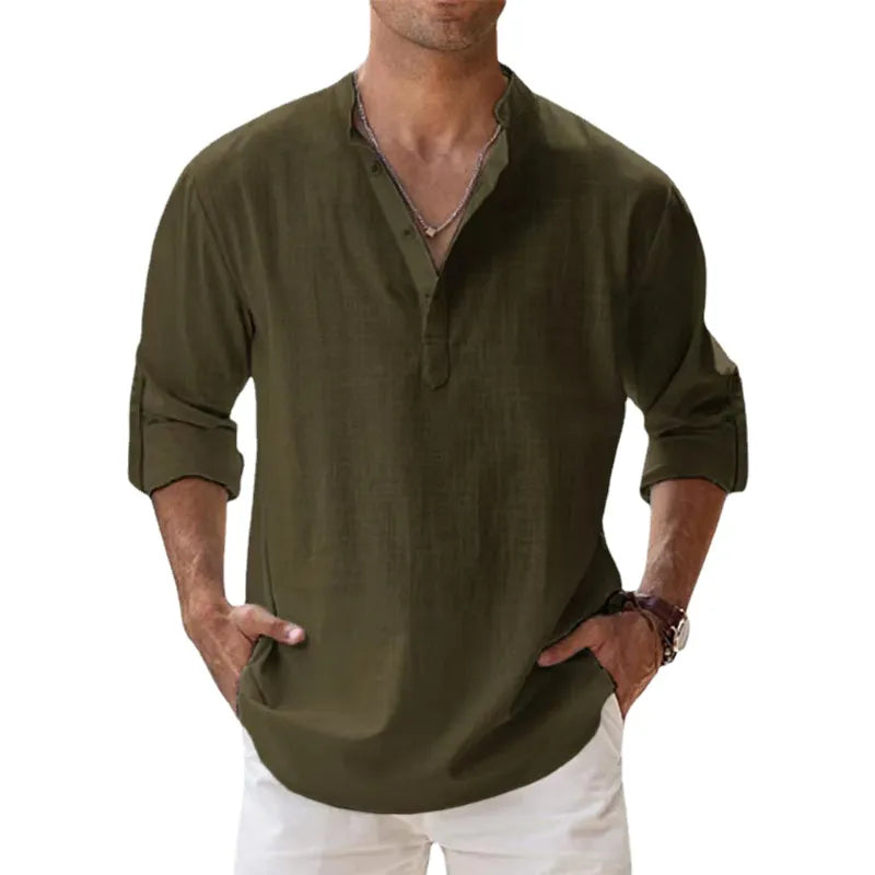 Cotton Linen Shirts for Men
