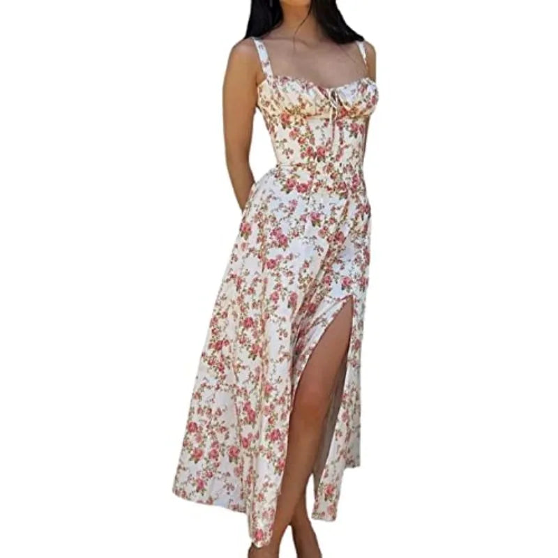 Sleeveless Vintage A Line Beach Dresses