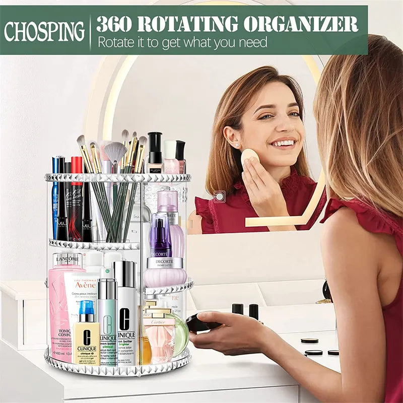 Large Rotating Makeup Organizer