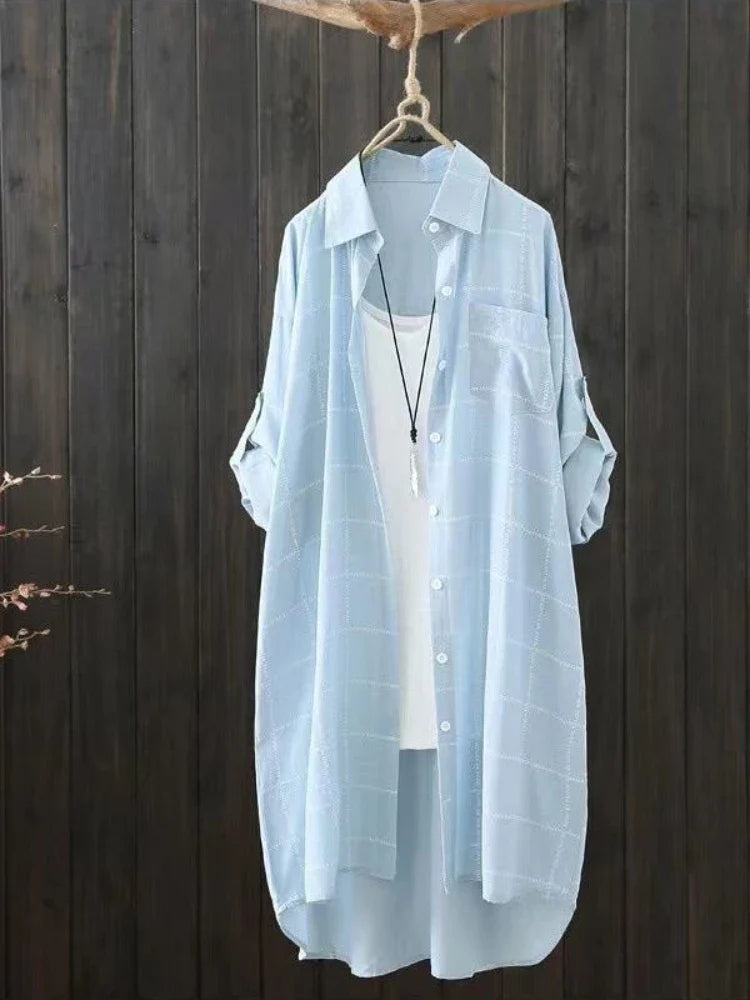 Korean Fashion Simple Solid Color Autumn Shirts Women